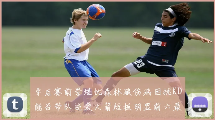 季后赛前景堪忧森林狼伤病困扰KD能否带队逆袭火箭短板明显前六最弱球队分析